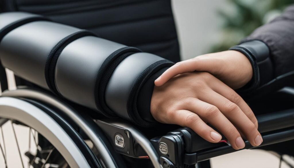 電動輪椅腕部和手部保護與放鬆