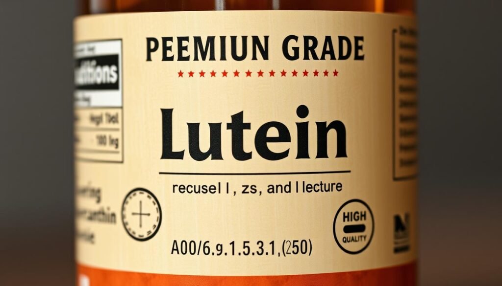 葉黃素產品標籤